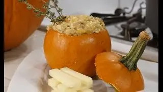 Pumpkin Risotto with Bacon and Asiago Cheese