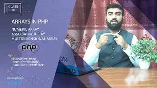 Numeric Array, Associative Array and Multidimensional Array in PHP, Class 38 | Backend Development