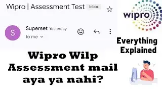 #43 Wipro Wilp Assessment mail aya ya nahi? || What to do next @bkp_joblink