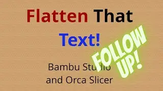 Make Flush Text With Bambu Studio (Base of a Model)