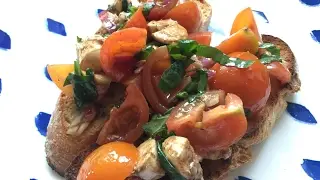 Cooking with Karen: Tomato, Basil and Mozzarella Bruscetta
