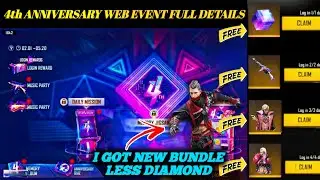 FREE MAGICCUBE FREE CHARACTER FREE GUN SKIN 4th ANNIVERSARY WEB EVENT-GOT NEW BUNDLE(Throw Grenade)