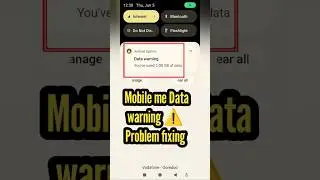 ⚠️how to remove data warning in mobile⚠️Mobile date warning problem|mobile data warning kaise hataye