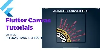 Flutter Canvas Tutorials 04 - Curved Text (2020)