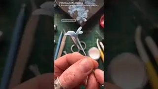 Making filler flowers , cold porcelain air dry clay