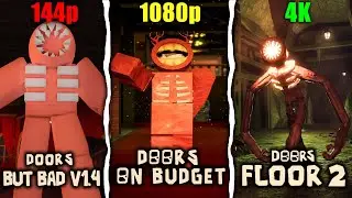 ROBLOX Doors Floor 2  vs  Doors On Budget vs Doors But Bad V1.4 vs  Doors But Kinda Bad