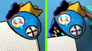 Покажу как сделать 3 крутых поделки РАДУЖНЫЕ ДРУЗЬЯ  😬 Rainbow Friends  ► ROBLOX Рисование Для Всех