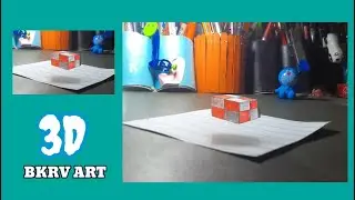 easy 3d drawing | 3d drawing | Simple 3D drawing instructions | BKRV art