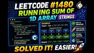 LeetCode 1480 | Running Sum of 1D Array Solution in C++ 🚀