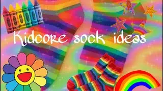 Kidcore sock ideas for school🌈⭐️✨⚡️🤩