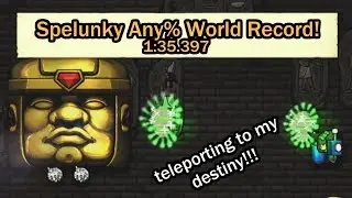 Spelunky HD Any% Speedrun World Record! (