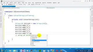 How to Convert Arraylist to Array in C# NET 2012
