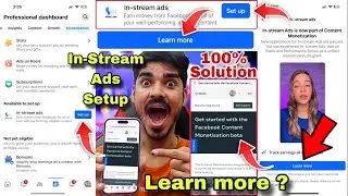 In-stream ads Setup 🤑 Facebook In-stream ads Learn more 😍 Facebook Content Monetization Beta