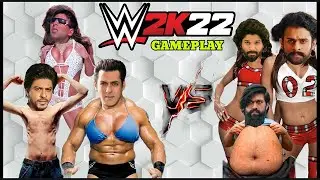 Bollywood vs South Actors WWE 2K22 Gameplay Salman khan Sharukh Allu Prabhas Yash Akshay Telugu