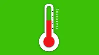 Thermometer Progress Bar Animation | Red Rising Effect Green Screen | No Copyright VFX