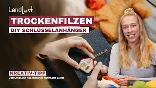 Kreativ-Tipp: Trockenfilzen - DIY Schlüsselanhänger Haus