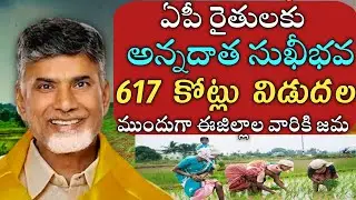 ఏపీ రైతులకు అన్నదాత సుఖీభవ|617 కోట్లు విడుదల|ముందుగా ఈ జిల్లాల వారికి జమ|annadata sukibhava payment