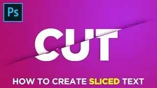 How to Create Sliced Text in Adobe Photoshop Tutorial in Hindi/Urdu