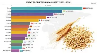 Top 15 Countries by Wheat Production (1961 – 2018)