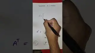Transpose of a matrix | EDUBUOY