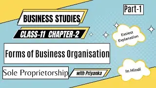 Forms of Business Organisations | Sole Proprietorship | Class-11 | Business Studies #youtube #viral