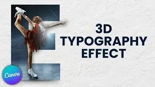 How To Create The 3D Pop Out Letter Effect in Canva | Typography Graphic Design Canva Tutorial