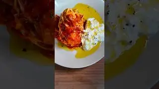 Welcome to PASTATUBE - making my favourite Pasta - homemade Taglierini with tomato & Burrata #shorts