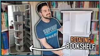 Let’s Expand My Home Library And Build a ROTATING Bookshelf 🔨📖