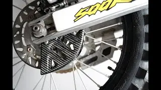 Honda CR 500 carbon rear disk guard  fitting instructions
