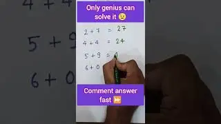 are you genius enough to solve it #mathpuzzle #canyousolve #youtubeshorts #puzzle #shorts