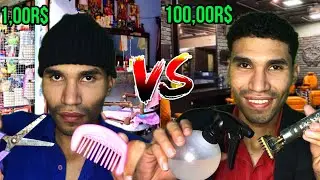 ASMR - CORTE DE CABELO DE 1,00R$ vs CORTE DE CABELO DE 100,00R$