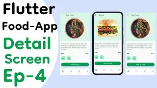Detail Screen | Complete Food Delivery App Flutter UI - Ep 4 | Flutter Food Delivery App