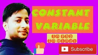 || CONSTANT VARIABLE IN PHP || DEFINE FUNCTION || BCA III || UNIT I || 
