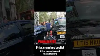 Prius driver moves forward without paying attention #motorcycle #cyclist #baddrivers