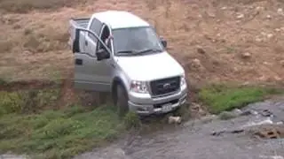F150 Fx4 crossing the ditch