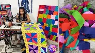 Waste clothes reused ideas - easy carpet making - best out of waste
