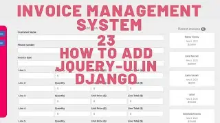 23 HOW TO ADD JQUERY AND JQUERY-UI TO DJANGO - INVOICE MANAGEMENT SYSTEM