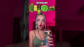 MUKBANG GREEN FOOD 😱 