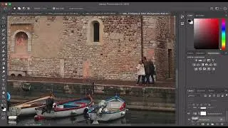 Adobe Photoshop - Using the Lasso tool to remove objects