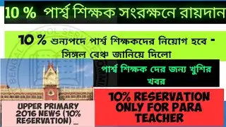 UPPER PRIMARY 10% Reservation for para teachers ll Upper primary latest news today