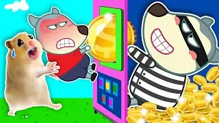 Oh no, Wolfoo! Has a Thief in Vending Machine! Hamster and Wolfoo let's catch the thief together