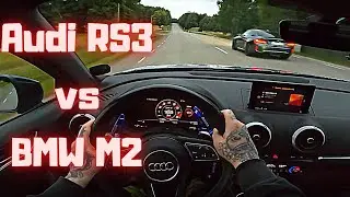 BMW M2 Thinks He’s Fast But... (Audi RS3)