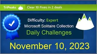 Microsoft Solitaire Collection: TriPeaks - Expert - November 10, 2023