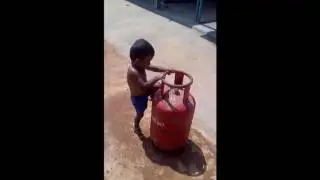 viral videos - small baby try to get over the cylinder | best viral videos compilation |