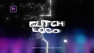 Premiere Pro Template: Glitch Bokeh Logo Intro + Free Font