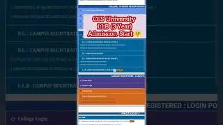 CCS University LLB (3 Year) Admission 2024-25 Start 🤗 full your form 🙏 