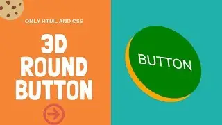 3D Round Button with pop-up effect | CSS only