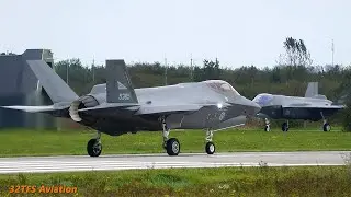 [4K] Norwegian AF F-35s taking off  | WIC24 Leeuwarden AB