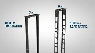 Rack de 2 postes - 45RU - aluminio - negro - R2P