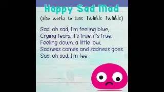 Emotions happy sad mad simple silly song for preschool and special education